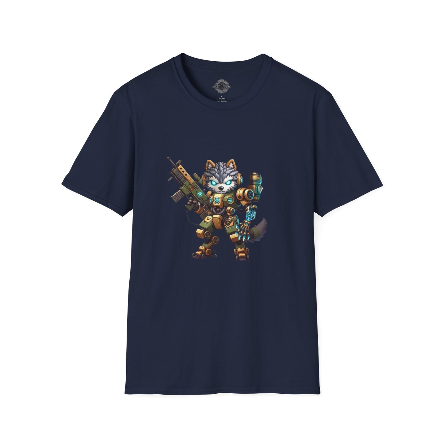 Armored Dog Warrior - Unisex Softstyle T-Shirt