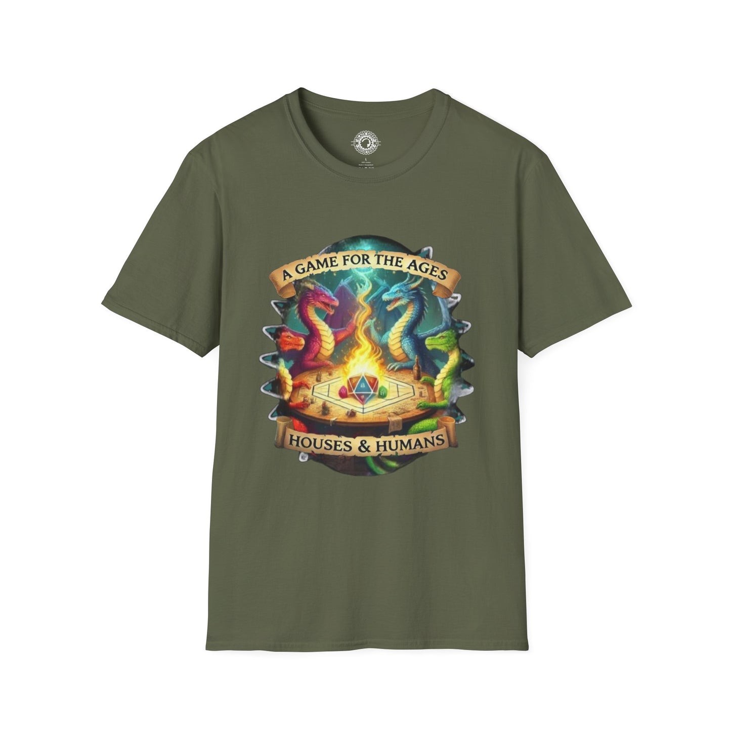 Houses & Humans Unisex Cotton Crew Tee - A Game for the Ages Fantasy RPG Parody