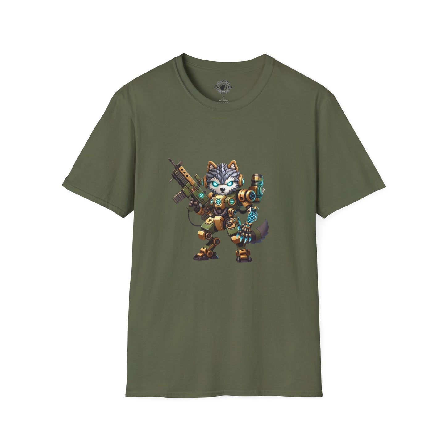Armored Dog Warrior - Unisex Softstyle T-Shirt