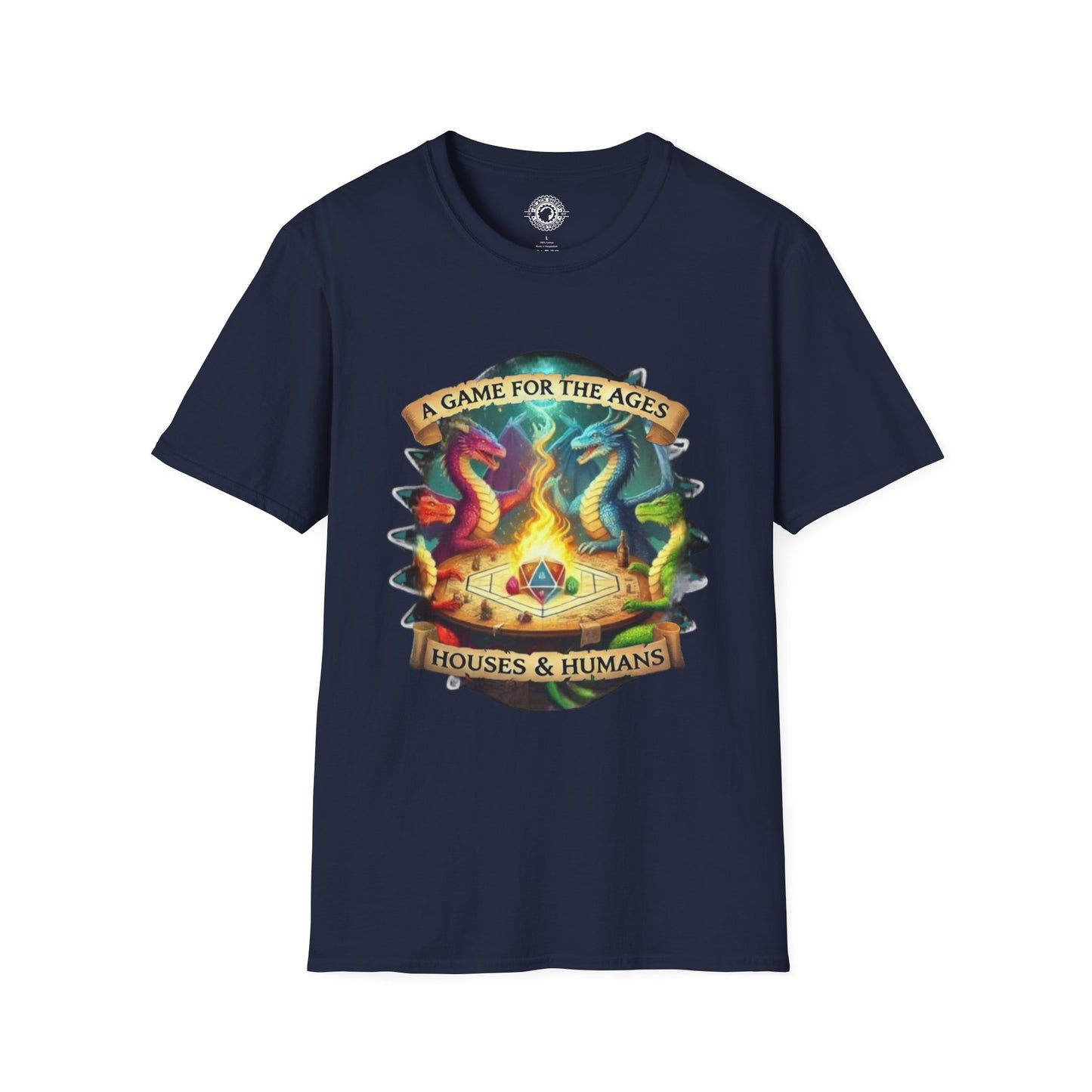 Houses & Humans Unisex Cotton Crew Tee - A Game for the Ages Fantasy RPG Parody