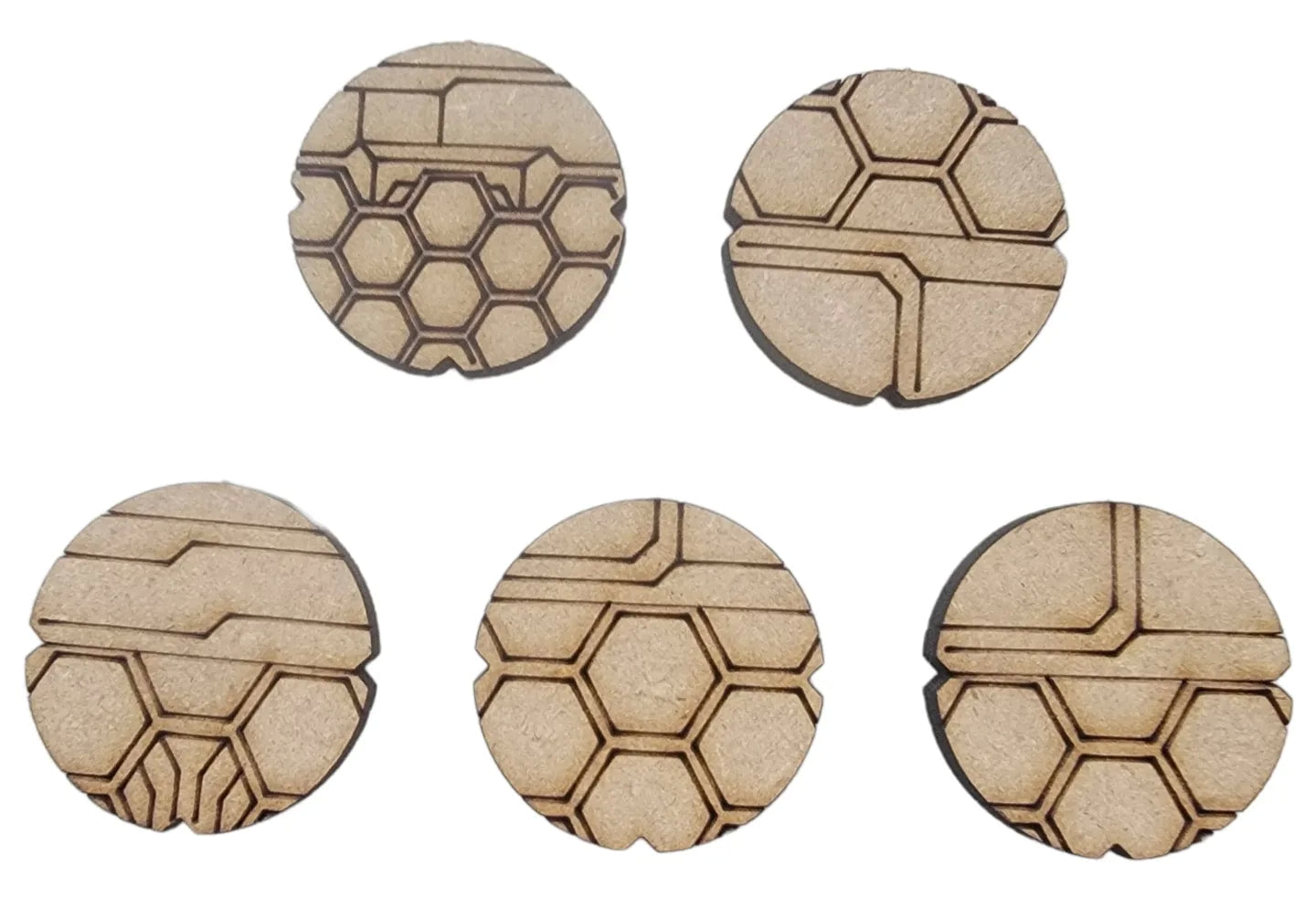 Hex Bases (10) - 25mm MDF Bases for Infinity and Tabletop Games - Blacksheep Industries Laser & Design
