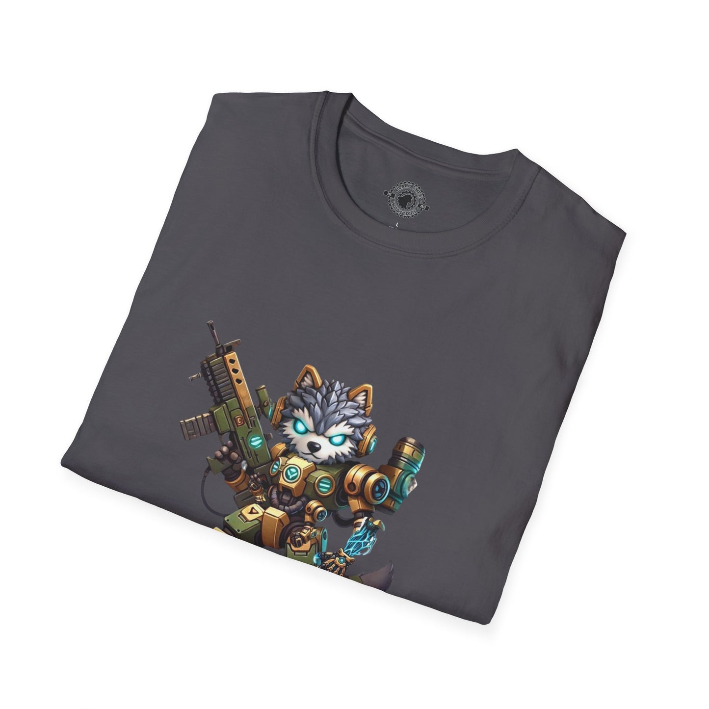 Armored Dog Warrior - Unisex Softstyle T-Shirt