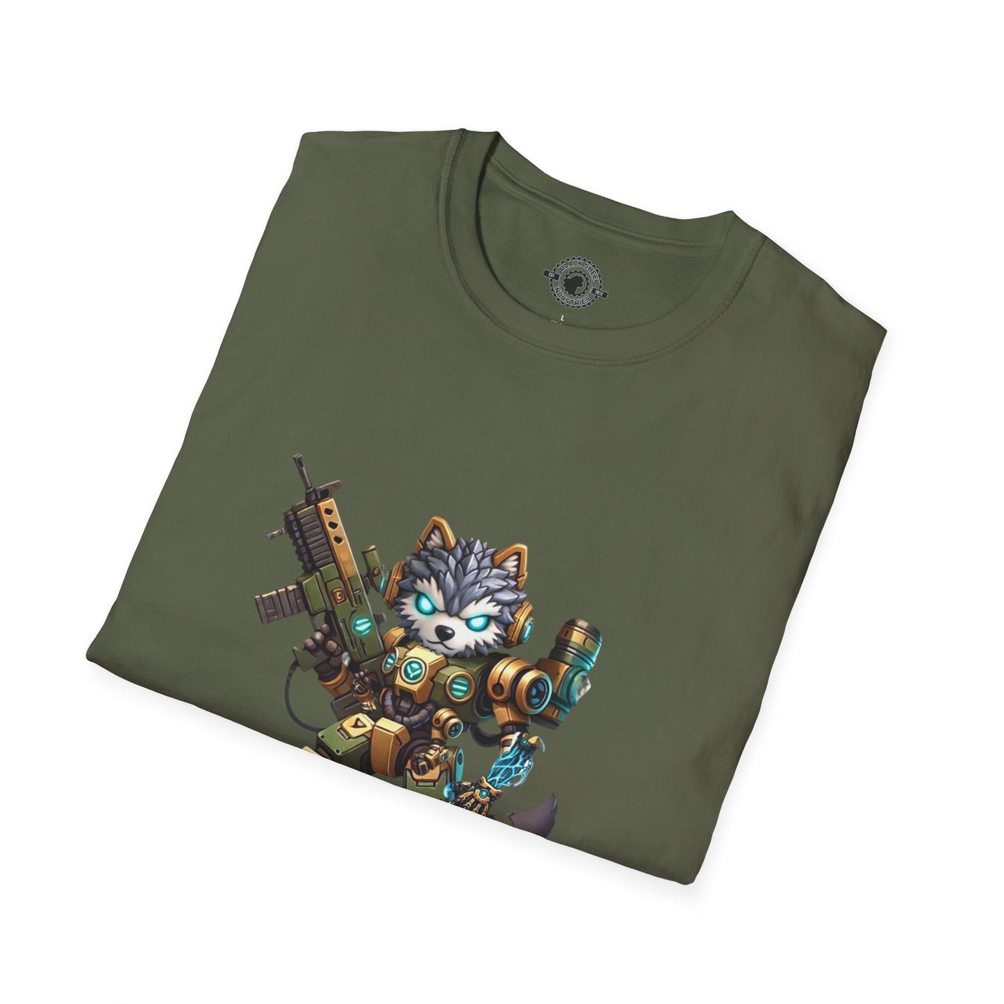 Armored Dog Warrior - Unisex Softstyle T-Shirt