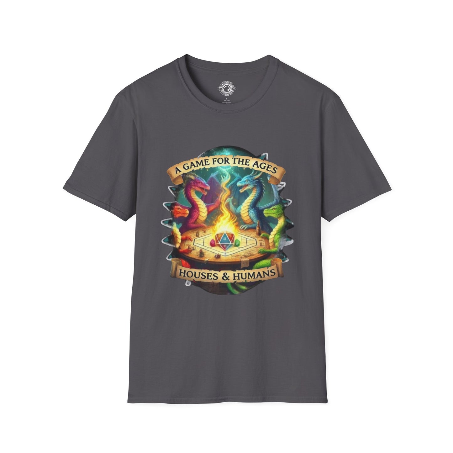 Houses & Humans Unisex Cotton Crew Tee - A Game for the Ages Fantasy RPG Parody