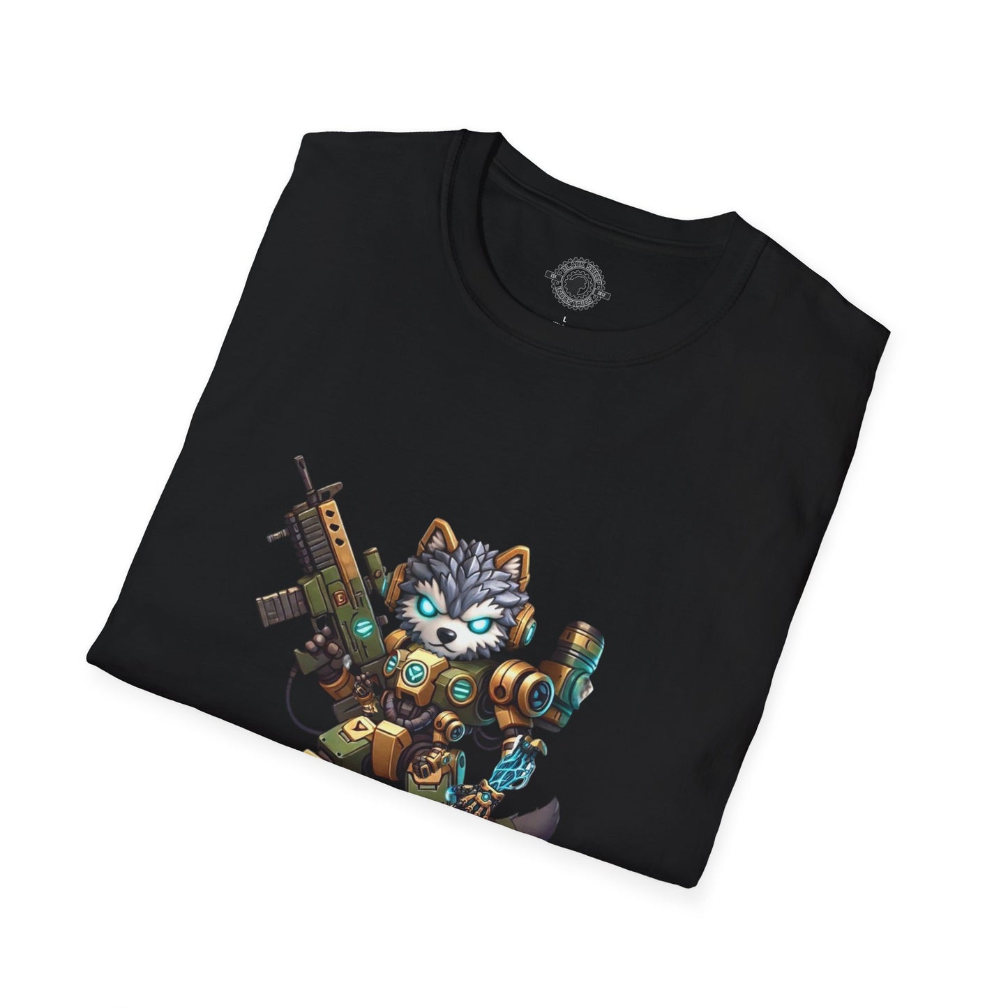 Armored Dog Warrior - Unisex Softstyle T-Shirt