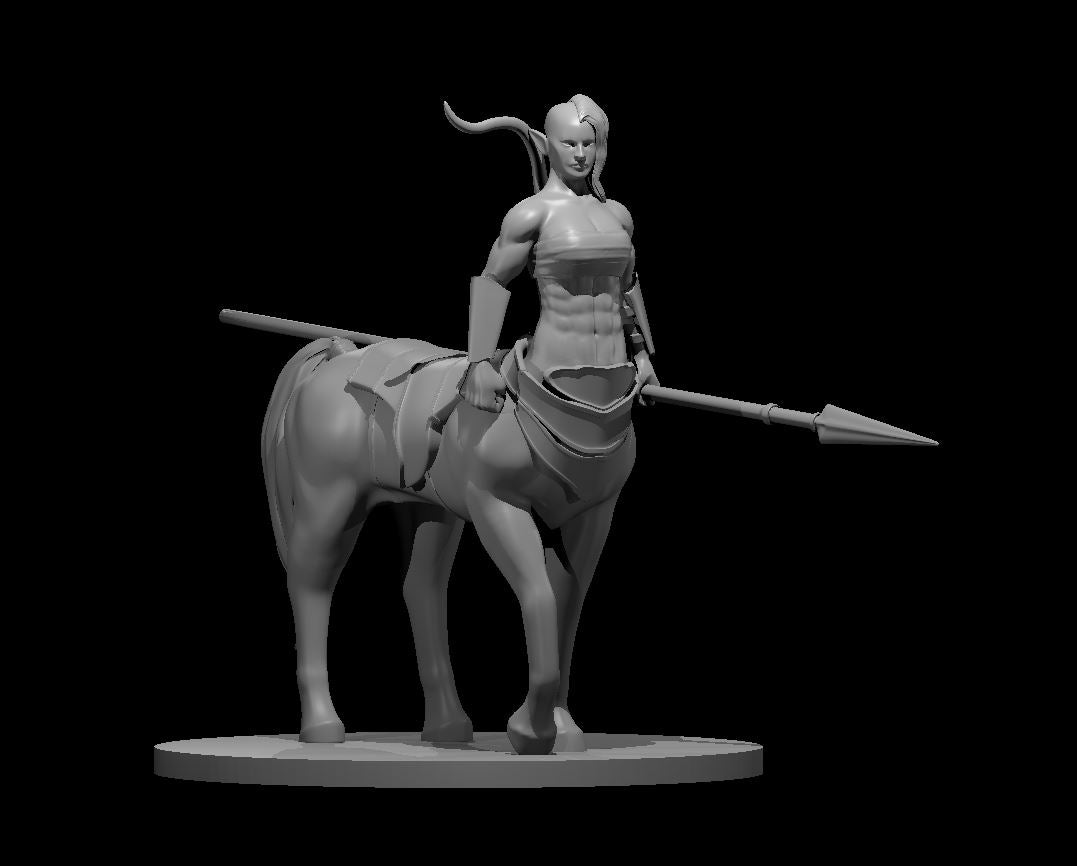 Centaur Female Lancer – RPG Miniature for Dungeons & Dragons, Pathfinder, and Tabletop RPGs