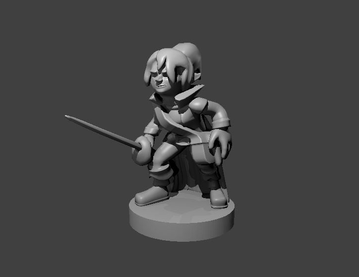 Halfling Female Swashbuckler (Sword) – RPG Miniature for Dungeons & Dragons, Pathfinder, and Tabletop RPGs