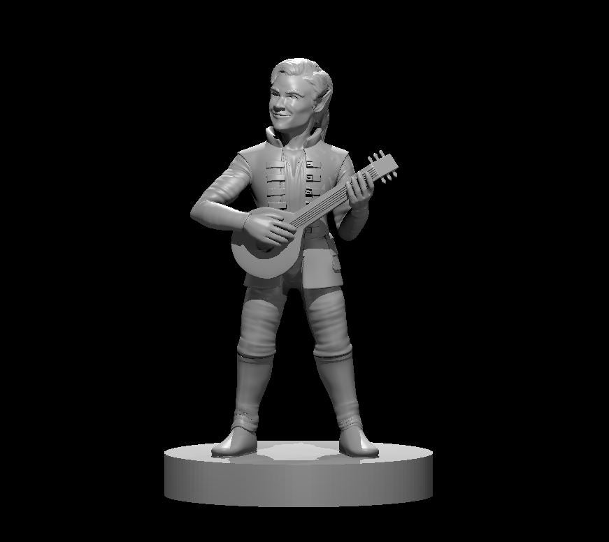 Halfling Male Bard (Lute) – RPG Miniature for Dungeons & Dragons, Pathfinder, and Tabletop RPGs - Blacksheep Industries