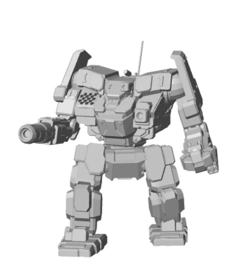 BattleMech 3D Render of the AWS-8Q AWESOME β Tactical Miniature for the Sci-Fi Tabletop Game BattleTech.