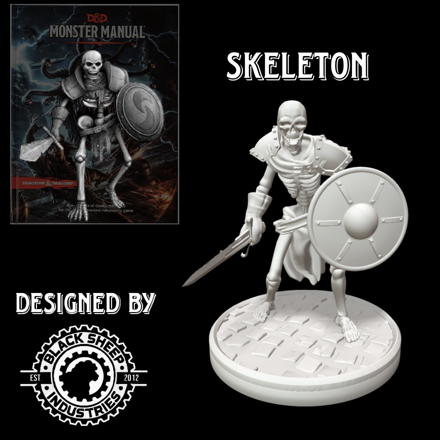 Skeleton Undead Warrior Miniature