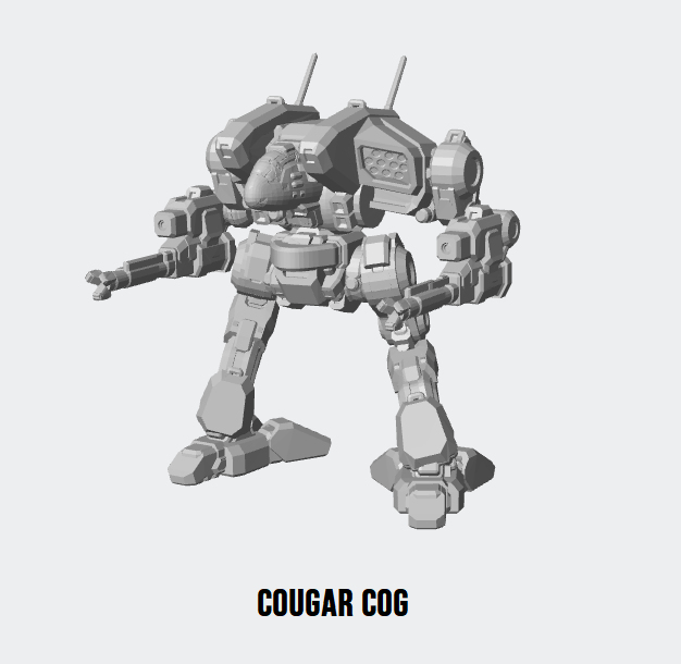 Cougar COG – BattleTech Miniature Resin Printed Model | Clan Medium BattleMech