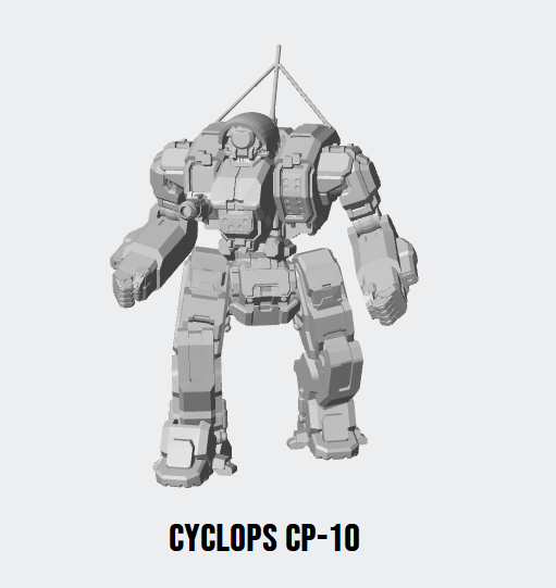 Cyclops CP-10-Z – BattleTech Miniature Resin Printed Model | Inner Sphere Assault BattleMech