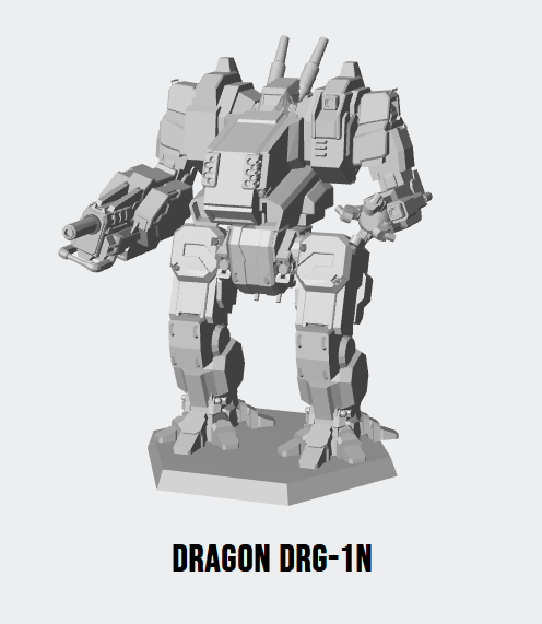 Dragon DRG-1N – BattleTech Miniature Resin Printed Model | Inner Sphere Heavy BattleMech