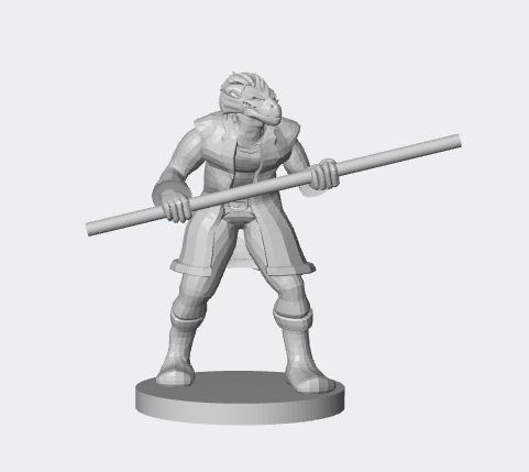 Dragonborn Male Monk – RPG Miniature for D&D & Pathfinder