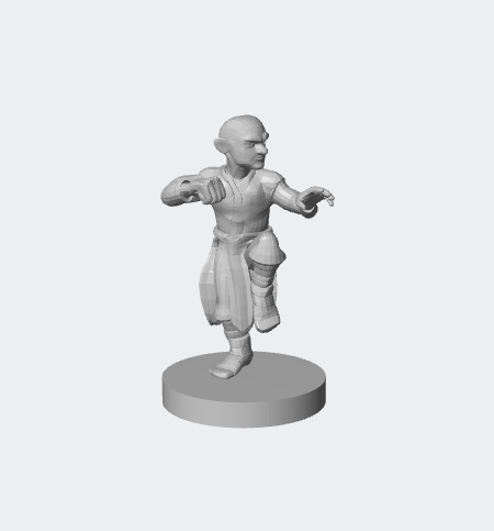 Gnome Male Monk – RPG Miniature for Dungeons & Dragons, Pathfinder, and Tabletop RPGs