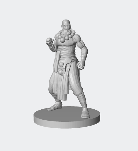 Human Male Monk – RPG Miniature for Dungeons & Dragons, Pathfinder, and Tabletop RPGs