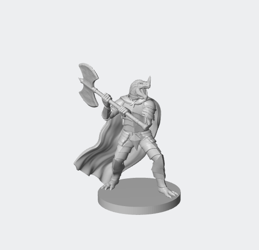 Dragonborn Male Paladin Miniature