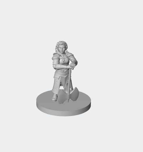 Dwarf Female Paladin Miniature