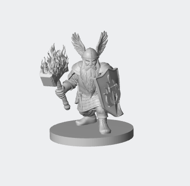 Dwarf Male Paladin Miniature