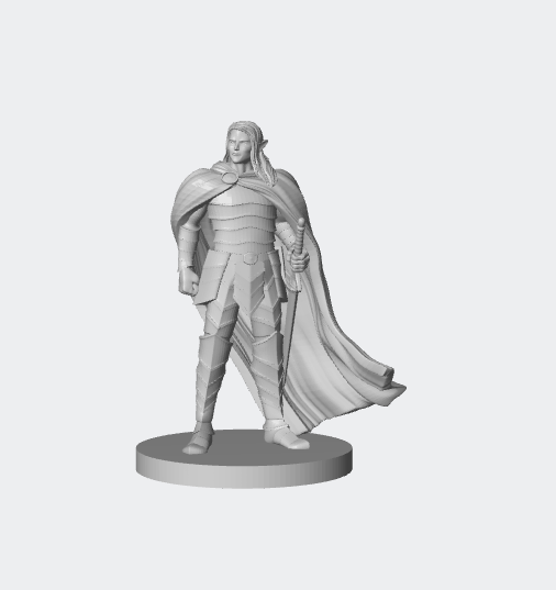 Elven Male Paladin Miniature
