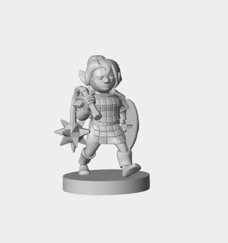Gnome Female Paladin Miniature