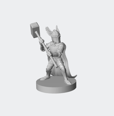 Gnome Male Paladin Miniature – RPG Miniature for D&D & Pathfinder