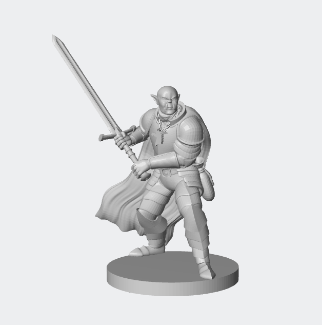 Half-Orc Paladin Miniature