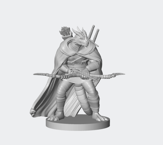 Dragonborn Male Ranger Miniature