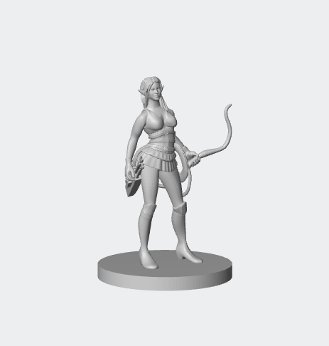 Elven Female Ranger Miniature