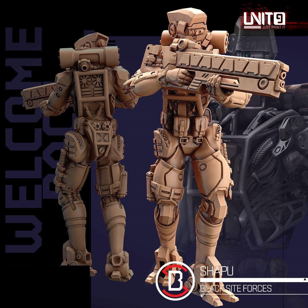 Black Site Forces – Shapu – Unit9 Resin Miniature | Cyberpunk Operative Model