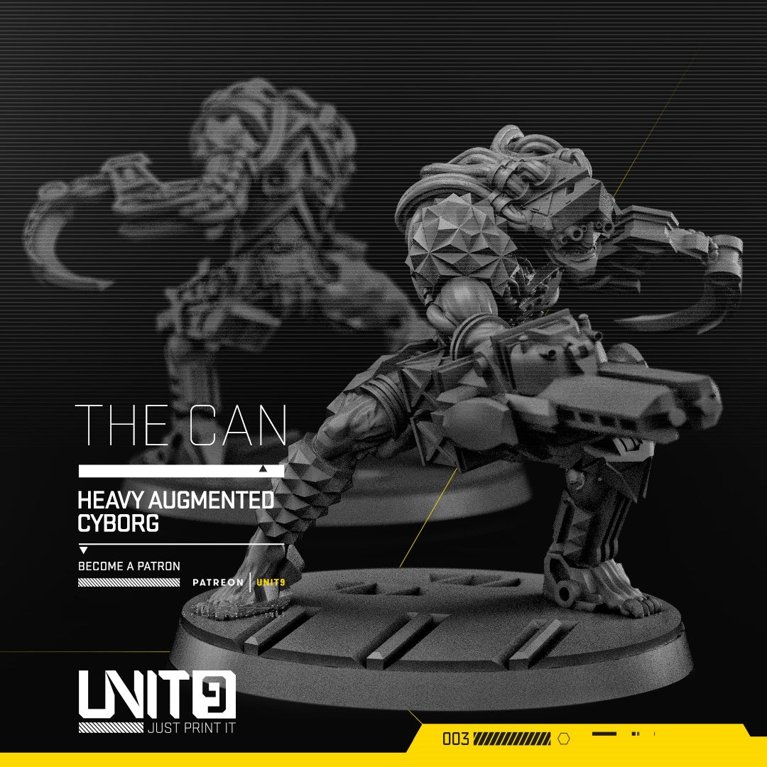 Strike Team Omega - Heavy Augmented Cyborg "The Can" – Unit9 Resin Miniature
