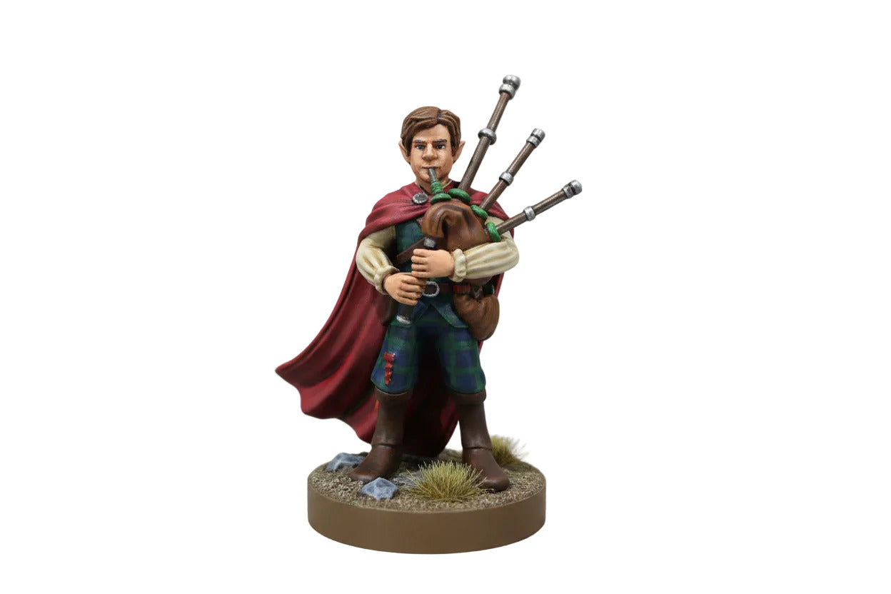 Gnome Male Bard with Bagpipes - Blacksheep Industries Laser & Design