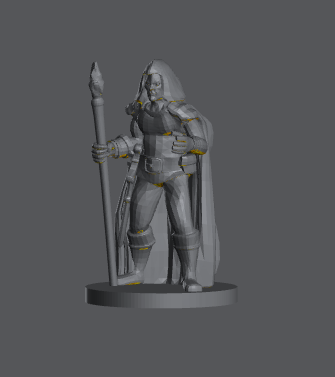 Elf Male Sorcerer (Diamond Staff) – RPG Miniature for Dungeons & Dragons, Pathfinder, and Tabletop RPGs