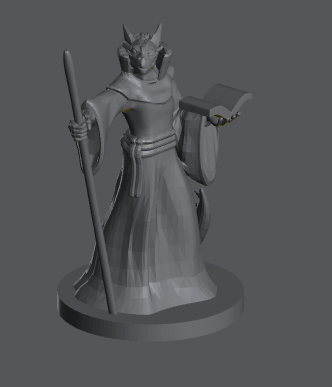 Dragonborn Female Wizard (Spellbook & Staff) – RPG Miniature for Dungeons & Dragons, Pathfinder, and Tabletop RPGs