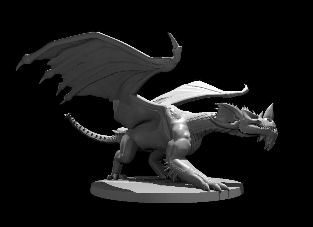 Chromatic Dragons: Blue Dragon (Young) - RPG Miniature