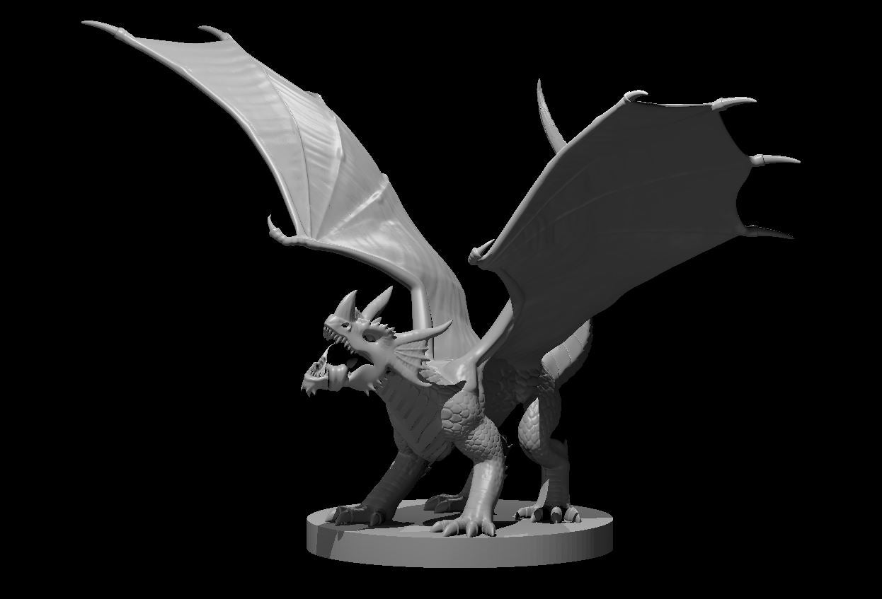 Chromatic Dragons: Blue Dragon (Wyrmling) - RPG Miniature