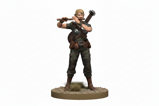 Elf Bard (Flute) – RPG Miniature for Dungeons & Dragons, Pathfinder, and Tabletop RPGs