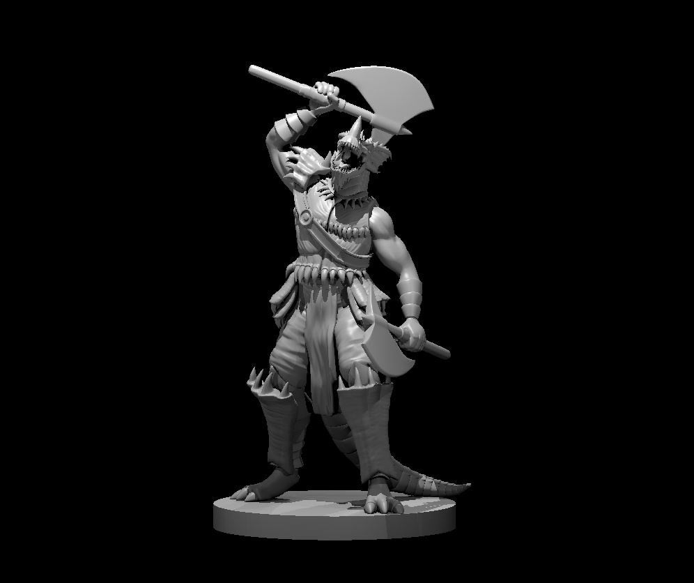 Dragonborn Barbarian with 2 Axes - Blacksheep Industries Laser & Design