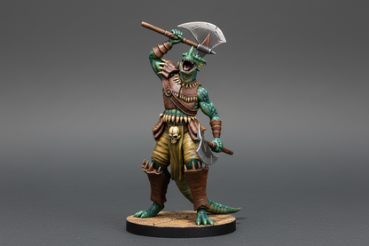 Dragonborn Barbarian Miniature – RPG Miniature for Dungeons & Dragons, Pathfinder, and Tabletop RPGs