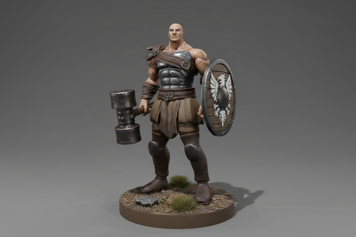 Goliath Male Barbarian 28mm Resin Miniature | 6 Poses | MZ4250 | Blacksheep Industries
