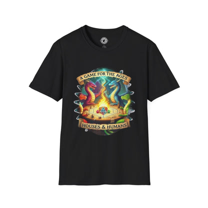 Houses & Humans Unisex Cotton Crew Tee - A Game for the Ages Fantasy RPG Parody