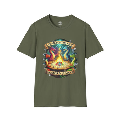 Houses & Humans Unisex Cotton Crew Tee - A Game for the Ages Fantasy RPG Parody