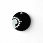 Black acrylic 1–20 counter dial with etched Blacksheep Industries gear logo and white painted numbers, magnet pre-installed, for tabletop RPG and CCG game tracking