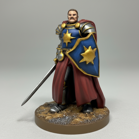 Human Male Light Cleric (Sword & Shield) – RPG Miniature for Dungeons & Dragons, Pathfinder, and Tabletop RPGs