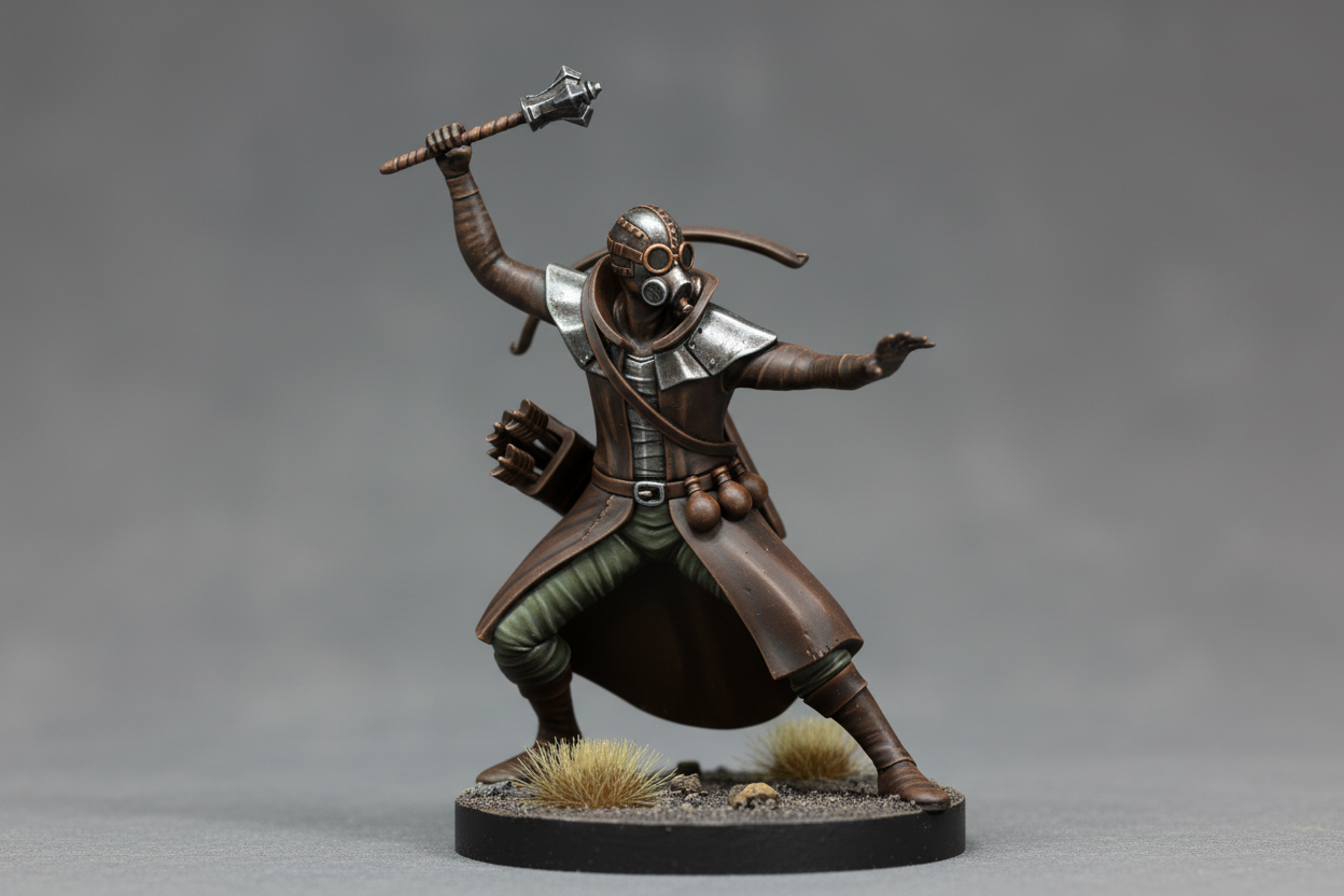 Human Male Artificer Alchemist with Mace Miniature – RPG Miniature for Dungeons & Dragons, Pathfinder, and Tabletop RPGs