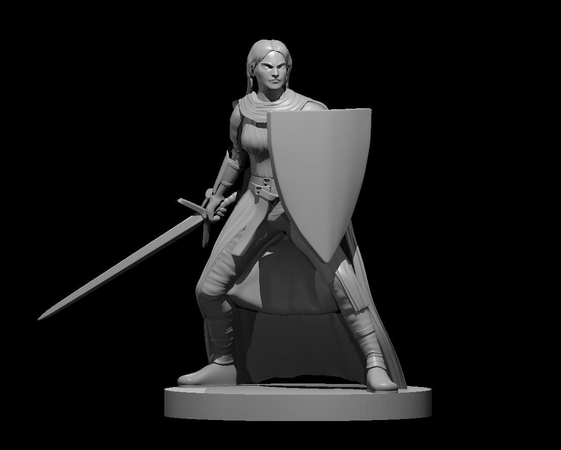 Human Female War Cleric - Blacksheep Industries Laser & Design