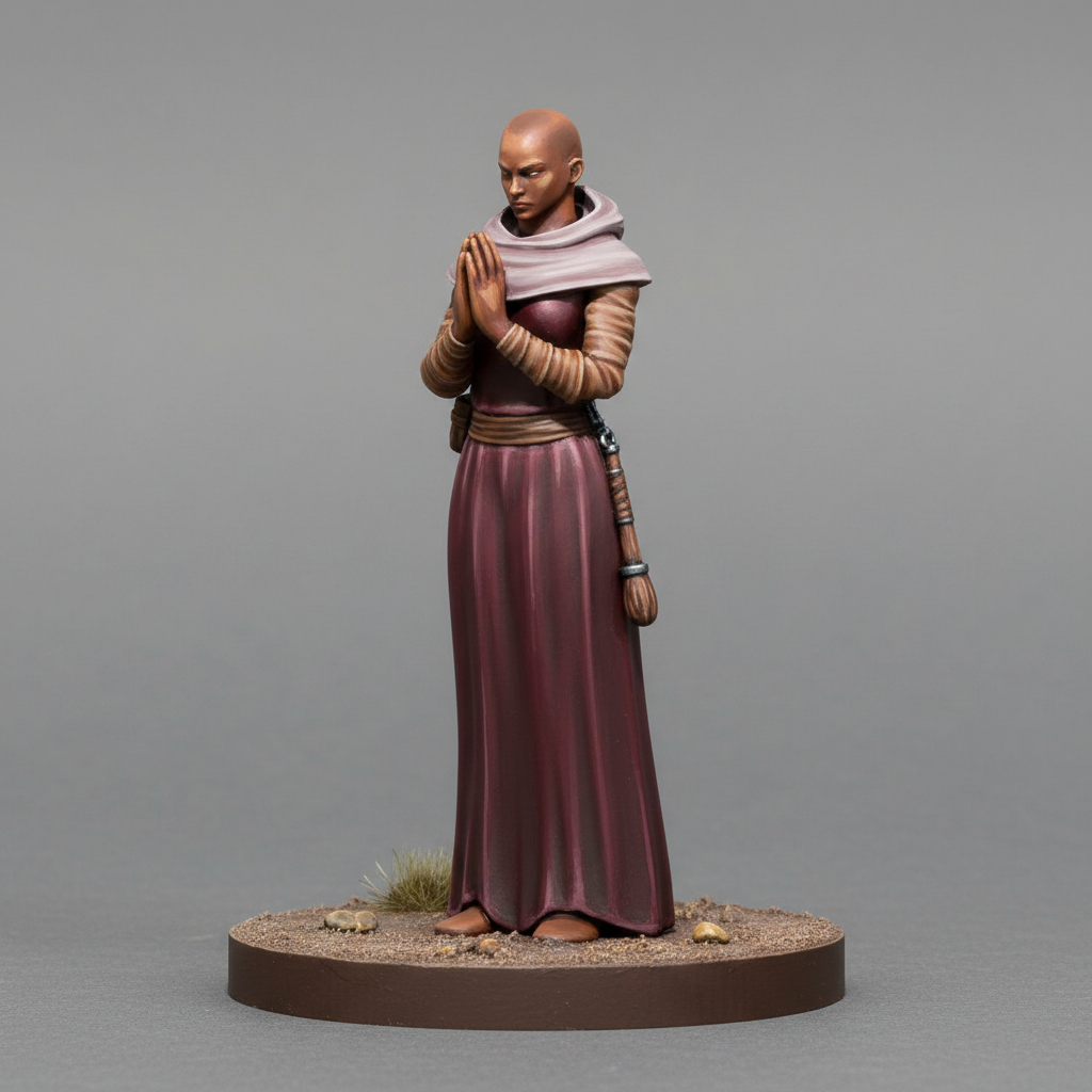 Female Acolyte 28mm Resin Miniature | D&D Pathfinder RPG | Blacksheep Industries
