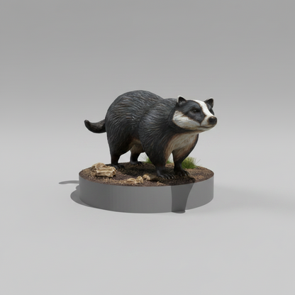 Badger RPG Miniature | D&D Pathfinder Familiar Forest Creature | Blacksheep Industries