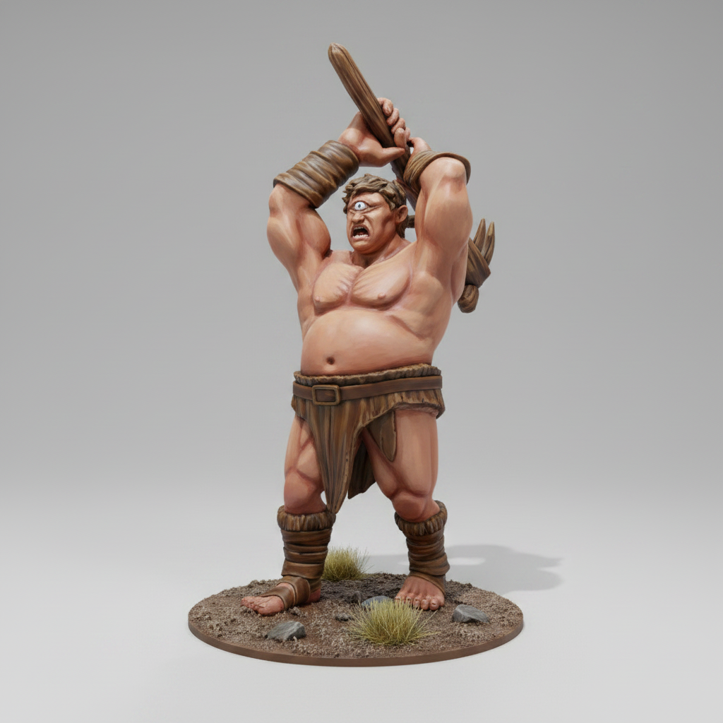 Cyclops Club RPG Miniature | D&D Pathfinder Giant Creature | Blacksheep Industries