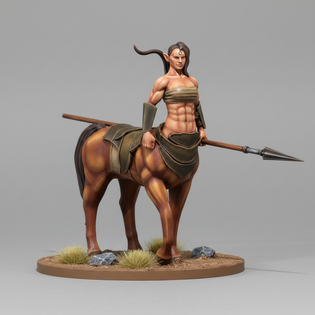 Female Centaur Lancer RPG Miniature | D&D Pathfinder Creature | Blacksheep Industries